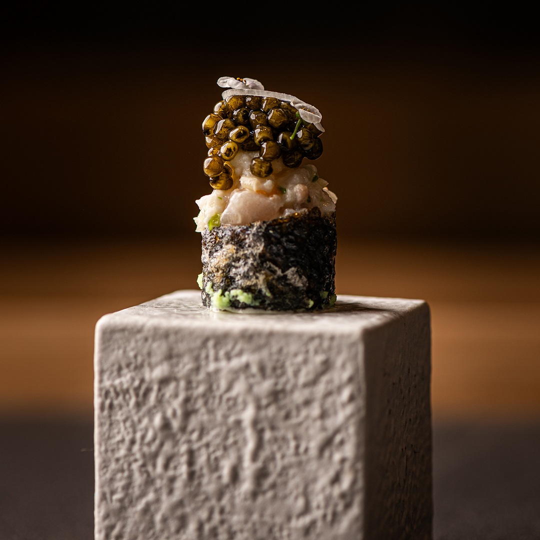 Pase de lubina y caviar en Sen Omakase © Peter Marconi/Sen Omakase