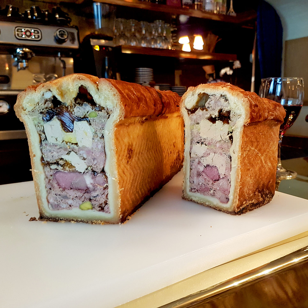 Pâté en croûte is one of the heartier bistro dishes, and a must-try. (©Pierre Négrevergne, Auberge Pyrénées Cévennes)