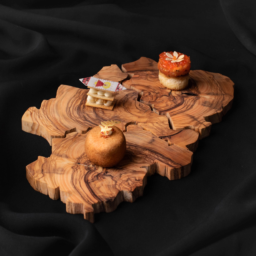 La Ruta por Aragón: tres aperitivos, uno por provincia, con productos como la trucha, la cebolla De Fuentes o el cerdo de Teruel © Benjamín España/La Era de los Nogales 